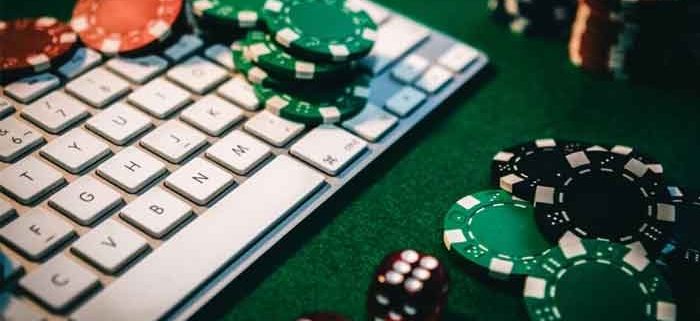 An image of online casino laptop