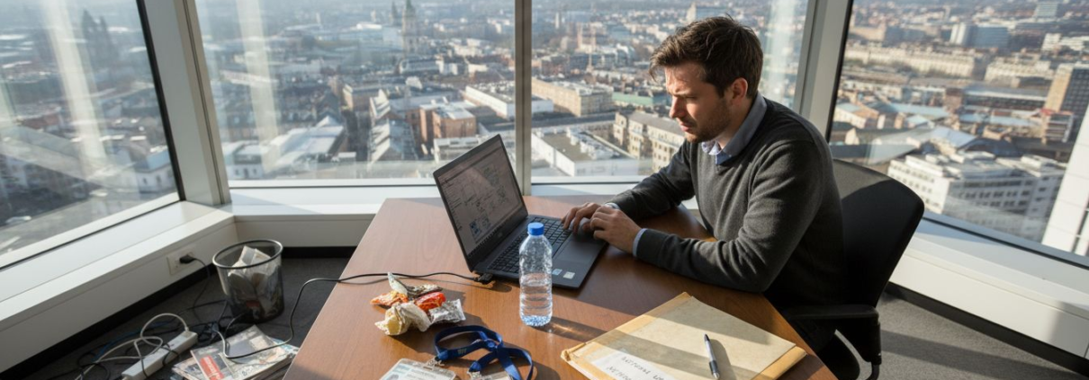 IT manager checks casino data security