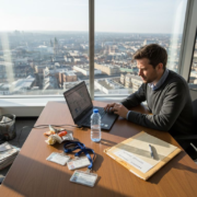 IT manager checks casino data security