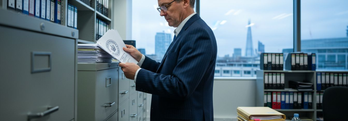 UKGC compliance officer reviews casino documents