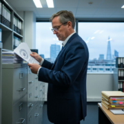 UKGC compliance officer reviews casino documents