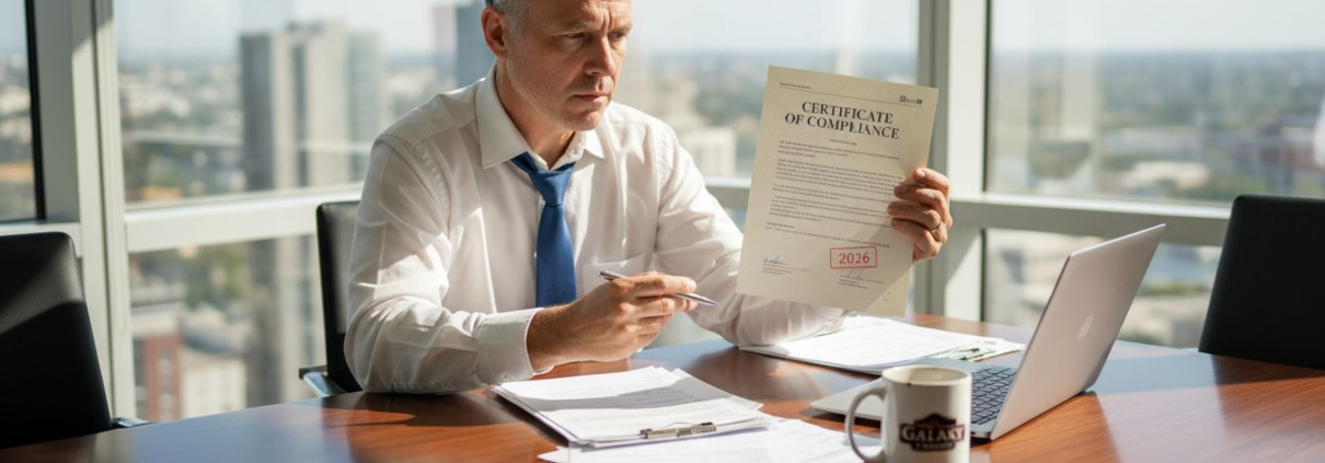 Auditor reviewing casino compliance documents