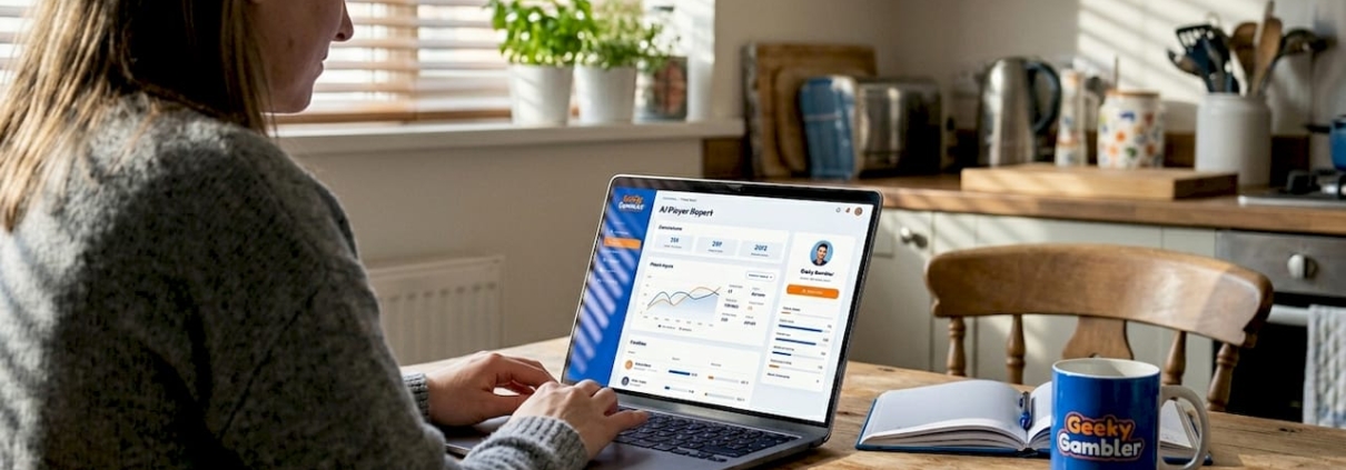 Woman uses AI-powered online casino dashboard