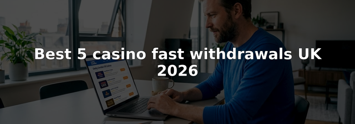 Man comparing online casino sites on laptop