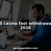 Man comparing online casino sites on laptop