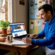 Man checking UK casino bonus terms at home