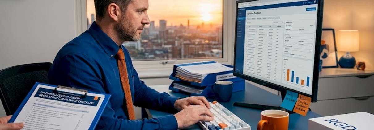 Casino manager handling compliance in UK home office
