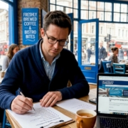 Man reviewing casino fairness checklist at home