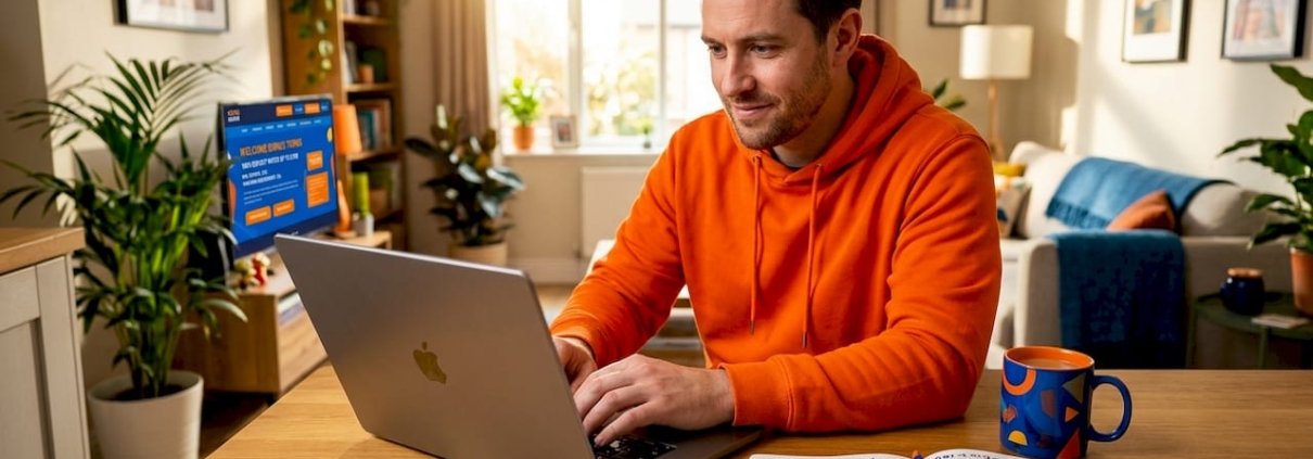 UK player reading bonus expiry terms at home